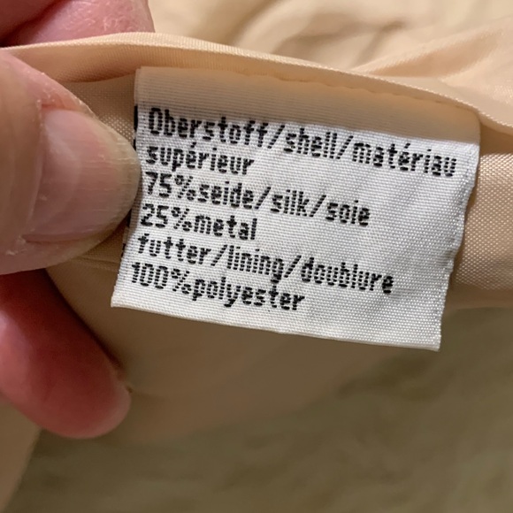 Viventy Chic Metallic Silk Skirt in Lustrous Gold (looks silver in some light) - Picture 7 of 10